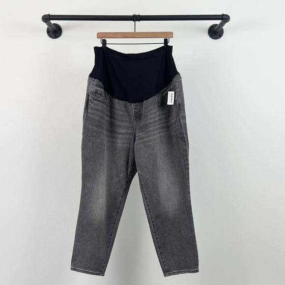 NWT Old Navy Maternity Panel OG Straight Jeans Grey Paloma - Picture 5 of 9